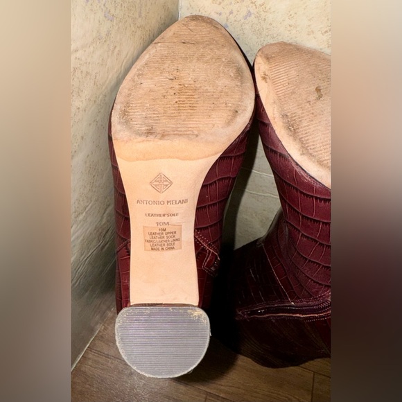 Antonio Melani Leather Boots Crocodile print size 10M - Picture 7 of 16